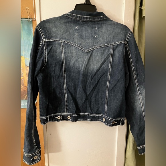 Maurices Dark Wash Stretch Denim Jean Jacket XL - Picture 6 of 6